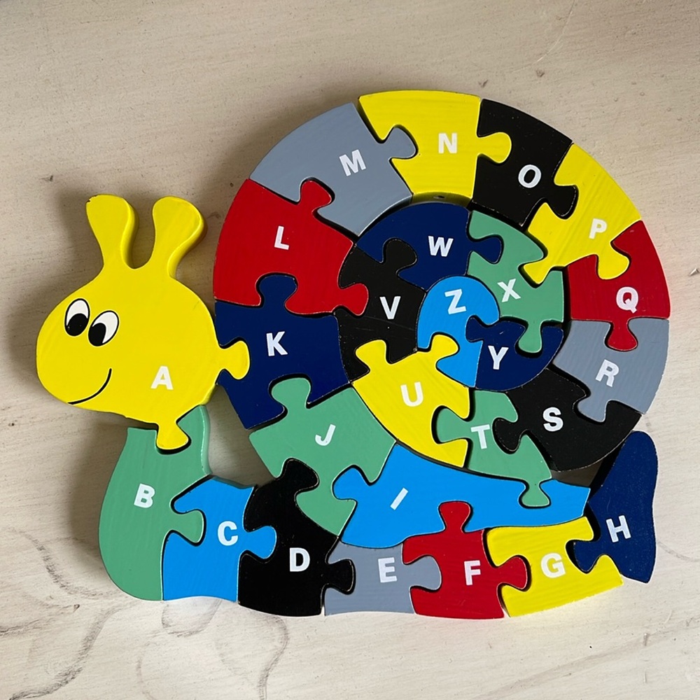 WOODEN ALPHABET TURTLE PUZZLE